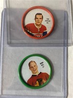 2 Metal 1962-63 Shiriff Hockey Coins Bobby Hull