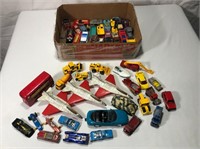 Box Lot Of Vintage Diecast Toy Cars