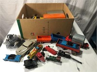 Box Of Vintage Toy Car / Truck Parts - Tin & Steel
