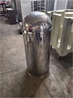 Domed Top trash Can Chrome