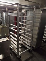 Aluminum food tray cart