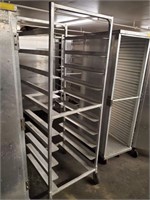 Aluminum food tray cart