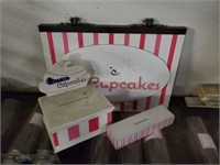 Cup Cake Business Sign and boxes
