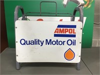 Original Ampol Oil Rack & Sign