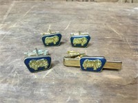 Original Golden Fleece Cufflinks x 3 & Tie Clip