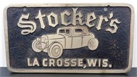 La Crosse Car Club Plaque "Stocker's" - Brass,