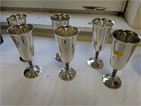Set of 6 plated goblets