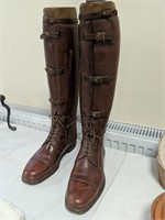 Pair of officers leather boots