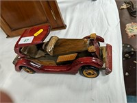 Wooden model of vintage car