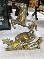 Brass horse and ploughman