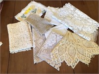Assorted Old Doilies & Table Runners