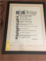 Framed 'Ten Commandments' Print & Home Decor
