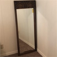 Large, Heavy Wood Ornate Mirror