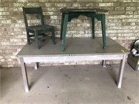 Small Formica Table, Children's Table & Chair