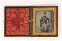 AMBROTYPE OF CALVARY SOLDIER: