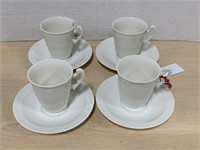 4 Shelledge Demi-tasse Cups And Saucers