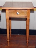 Turned Leg One Drawer Stand, drawer dovetailed,