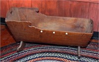 Cherry ? dovetailed child's Cradle with heart