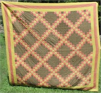 Patchwork quilt - block pattern Striped back -