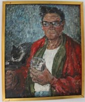 Oil on Panel - Self Portrait of Julian Rockmore -
