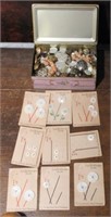 (9) cards of Lady Washington pearl buttons in
