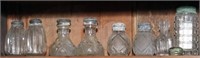 (31) salt and/or pepper shakers - mostly glass,