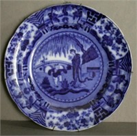 Copeland & Garrett Flow Blue plate, 10" diam.