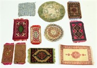 17 assorted dollhouse rugs