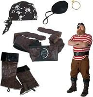Pirate Set, Adult Costume, One Size Fits Most