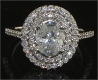 14kt White Gold 1.60 ct Oval Diamond Ring