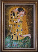 After Gustav Klimt "The Kiss" 24" x 36"