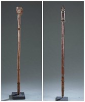 2 African Staffs, 20th c.