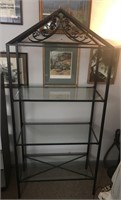 3 Tiered Metal & Glass Display Shelf