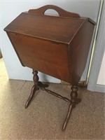 Wood Floor Standing Sewing Box