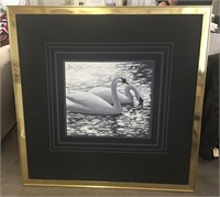 Large Square Swan Artwork