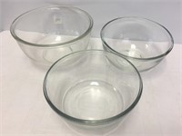 Anchor Hocking 3 pc Nesting Glass Bowls