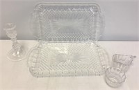 5 pc Cut Glass Set