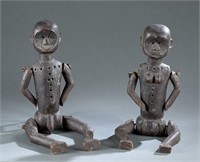 2 Sagara Style Puppet Figures, 20th c.
