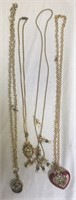 4 Goldtoned Necklaces