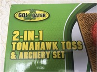 Go! Gater 2-N1 Tomahawk Toss & Archery Set - New
