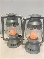 Pair of Plastic Light Up Christmas Lanterns