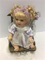 Porcelain Doll in Chair Music Box