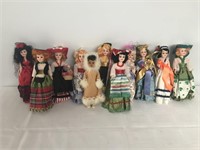 Lot of 11 International Collector Dolls