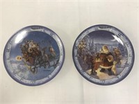Pair of Bradford Exchange Christmas Plates