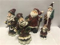 Large Santa Figurine Lot