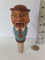 Collectible Hand Carved Wooden Moveable Stopper