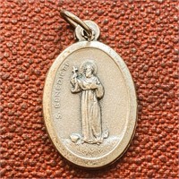 Antique St. Benedict Religious Medallion Charm
