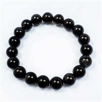 Natural Obsidian 7mm Bead Bracelet