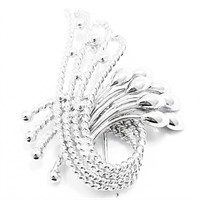 Handwrought Twisted Wire Silver Statement Brooch