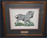 "Nature Box" 3-D Zebra Picture